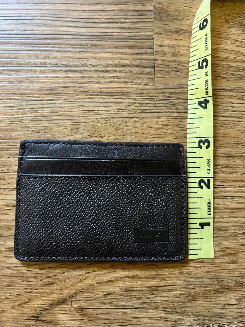 Michael Kors Mens Cooper Pebbled Leather Slim Card Case Wallet Credit Card